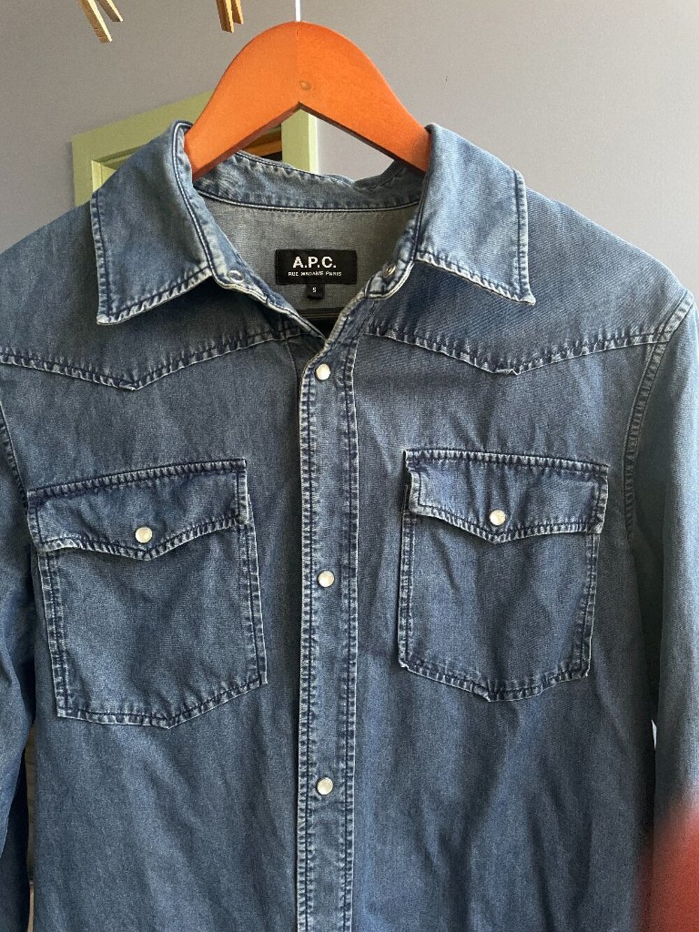 APC cotton denim shirt